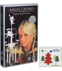 Angel Chimes, carillon des anges Kit Carillon Des Anges Argente + Bougies Outlet