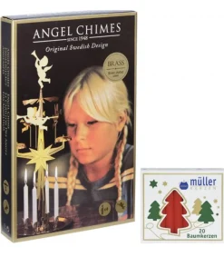 Angel Chimes, carillon des anges Kit Carillon Des Anges Dore + Bougies Clearance