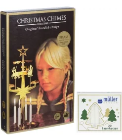 Angel Chimes, carillon des anges Kit Carillon Père Noël Dore + Bougies Discount