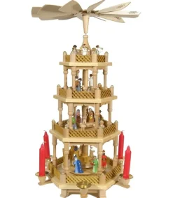 Richard Glasser, Pyramides de Noël allemandes La Weihnachtspyramid Allemande De Reference A 3 Etages