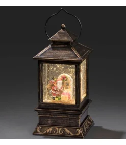 Konstsmide, guirlandes lumineuses de Noël Lanterne De Noël À Neige A Led Avec Père Noël Et Enfants, 22 Cm Sale