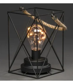 Konstsmide, guirlandes lumineuses de Noël Lanterne Lumineuse A Led En Metal, Carree, 19 Cm