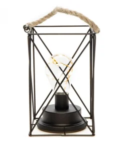 Konstsmide, guirlandes lumineuses de Noël Lanterne Lumineuse A Led En Metal, Carree, 19 Cm