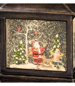 Konstsmide, guirlandes lumineuses de Noël Lanterne Père Noël Sous LÀ Neige Avec Enfant, 25 Cm Sale