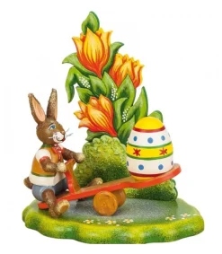 Hubrig, figurines pour enfant Lapin De Paques En Bois Avec Balancoire New