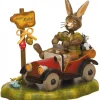 Hubrig, figurines pour enfant Lapin De Paques En Bois Dans Auto Hot