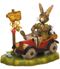 Hubrig, figurines pour enfant Lapin De Paques En Bois Dans Auto Hot