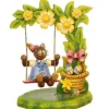 Hubrig, figurines pour enfant Lapin De Paques En Bois Et Balancoire Fleurie Discount