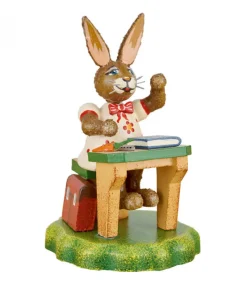 Hubrig, figurines pour enfant Lapin De Paques En Bois Ecolier Assidu New