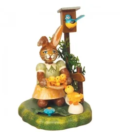 Hubrig, figurines pour enfant Lapin De Paques En Bois Et Poussins Clearance