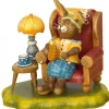 Hubrig, figurines pour enfant Lapin De Paques En Bois Grand-Mere Dans Un Fauteuil New