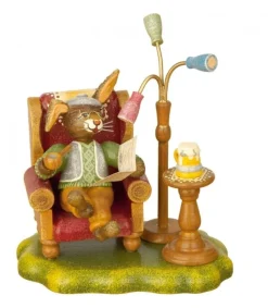Hubrig, figurines pour enfant Lapin De Paques En Bois Grand-Père Dans Un Fauteuil Online