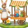 Hubrig, figurines pour enfant Lapin De Paques En Bois Vendeuse D'Oeufs New