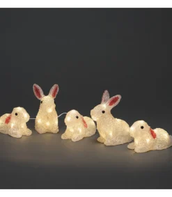 Konstsmide, guirlandes lumineuses de Noël Lapins Lumineux 14 Cm En Acrylique, 40 Diodes Blanc Chaud Best
