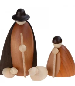 Köhler, Père Noël en bois Les Bergers Et Les Moutons, 12 Cm New