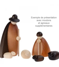 Köhler, Père Noël en bois Les Bergers Et Les Moutons, 12 Cm New