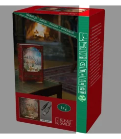 Konstsmide, guirlandes lumineuses de Noël Livre De Noël Lanterne À Neige, Père Noël Dans Un Traineau Discount
