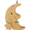 Waldfabrik, photophore en bois et étoile sapin de Noël Lune En Bois De Chene A Suspendre Avec Une Etoile 12,5 Cm Sale