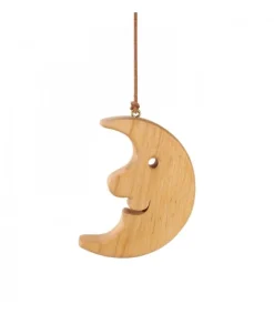 Waldfabrik, photophore en bois et étoile sapin de Noël Lune En Bois De Chene A Suspendre 12,5 Cm Outlet