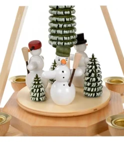 Frank Weber Manège De Noël En Bois Bonhommes De Neige