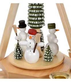 Frank Weber Manège De Noël En Bois Bonhommes De Neige