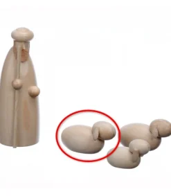 Schalling, crèche moderne Mouton En Bois Pour Crèche De Noël, 3.5 Cm