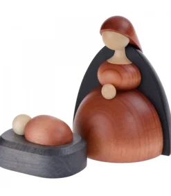 Köhler, Père Noël en bois Nativite, Petit Jesus, Joseph, Marie, 12 Cm Online