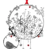 Pluto Produkter, déco de Noël Scandinave Oiseaux En Metal Argente A Suspendre Clearance