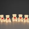 Konstsmide, guirlandes lumineuses de Noël Oursons Lumineux A Led En Acrylique Avec Ruban Rouge, 12 Cm Best