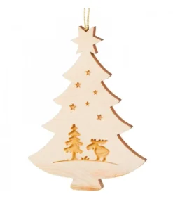 Waldfabrik, photophore en bois et étoile sapin de Noël Pendentif Sapin De Noël En Bois, Elan Clearance