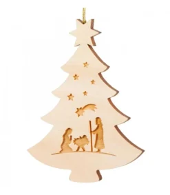 Waldfabrik, photophore en bois et étoile sapin de Noël Pendentif Sapin De Noël En Bois, Crèche De Noël Outlet