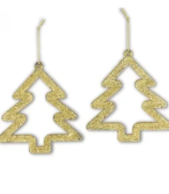Riffelmacher et Weinberger Pendentifs Sapin De Noël, Paillettes Dorees (Par 2) Online
