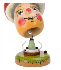 Hubrig, figurines pour enfant Personnage Brule-Encens Champignon Joyeux New