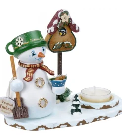 Hubrig, figurines pour enfant Personnage Porte Encens Bonhomme De Neige Avec Bougeoir Hot