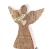 Waldfabrik, photophore en bois et étoile sapin de Noël Petit Ange De Noël En Bois, Avec Coeur Et Echarpe, 6,5 Cm Hot