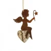 Waldfabrik, photophore en bois et étoile sapin de Noël Petit Ange En Metal A Suspendre Et Coeur En Bois Avec Etoile Online