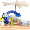 Graupner, décoration de sapin de Noël, Déco Noël enfant Petit Carrousel En Bois Anges Musiciens Hot