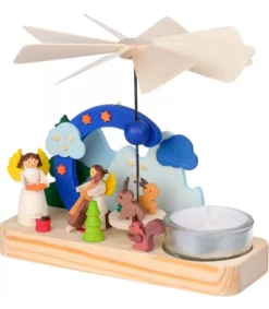 Graupner, décoration de sapin de Noël, Déco Noël enfant Petit Carrousel En Bois Anges Musiciens Hot