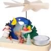 Graupner, décoration de sapin de Noël, Déco Noël enfant Petit Carrousel En Bois Bonhomme De Neige Sale