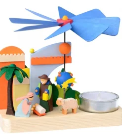 Graupner, décoration de sapin de Noël, Déco Noël enfant Petit Carrousel En Bois Crèche De Noël Outlet