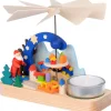 Graupner, décoration de sapin de Noël, Déco Noël enfant Petit Carrousel En Bois Père Noël Et Jouets Hot