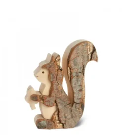 Waldfabrik, photophore en bois et étoile sapin de Noël Petit Ecureuil En Bois 7,5 Cm Sale