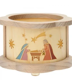 Richard Glasser, Pyramides de Noël allemandes Petit Photophore En Bois Crèche De Noël Clearance