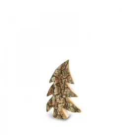 Waldfabrik, photophore en bois et étoile sapin de Noël Petit Sapin En Bois, Forme Penchee, 7 Cm New