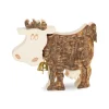 Waldfabrik, photophore en bois et étoile sapin de Noël Petite Vache En Bois, 6 Cm Best