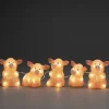 Konstsmide, guirlandes lumineuses de Noël Petits Cochons Roses Lumineux En Acrylique Led 12,5 Cm, Lot De 5 Hot