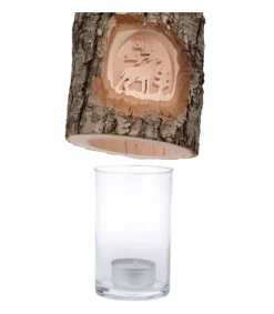 Waldfabrik, photophore en bois et étoile sapin de Noël Photophore En Bois Cisele, Cerf En Foret Online