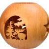 Waldfabrik, photophore en bois et étoile sapin de Noël Photophore En Bois Forme Spherique, Motif, Motif Elan