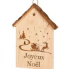 Waldfabrik, photophore en bois et étoile sapin de Noël Plaque De Porte En Bois A Suspendre "Joyeux Noël" Outlet