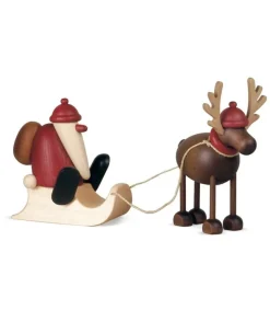 Köhler, Père Noël en bois Père Noël En Bois Sur Luge Et Renne Online